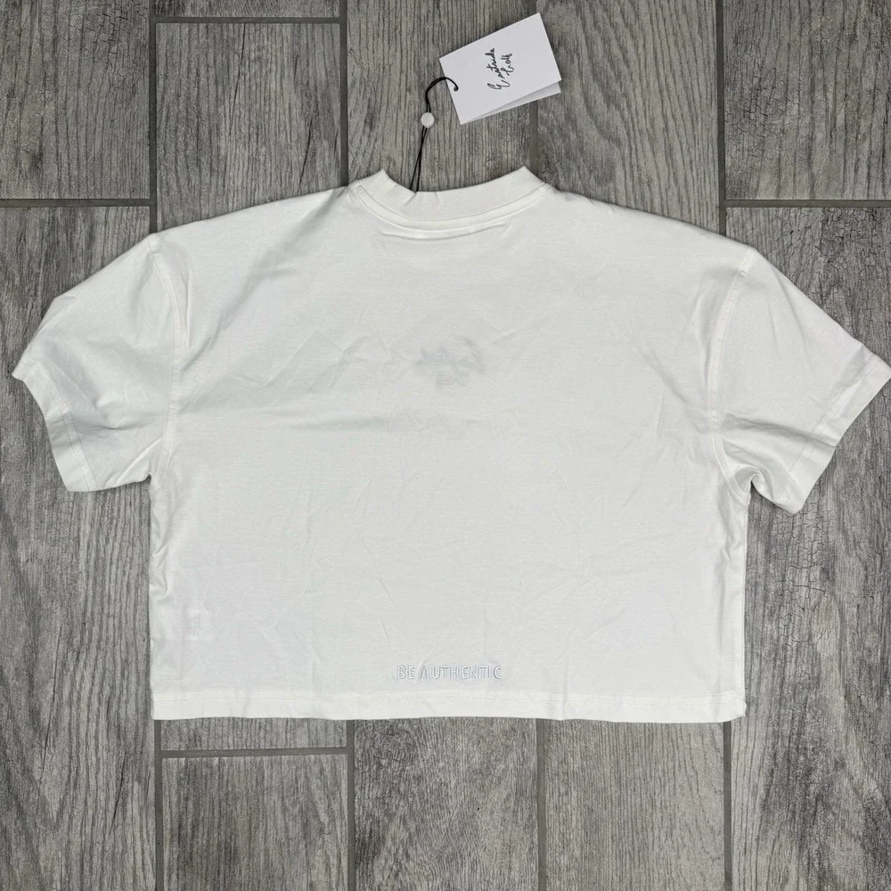 Eastside Golf Shirt Womens White Cropped NWT Crop Top‎ Golfing Gym Embroidered M - Picture 8 of 10